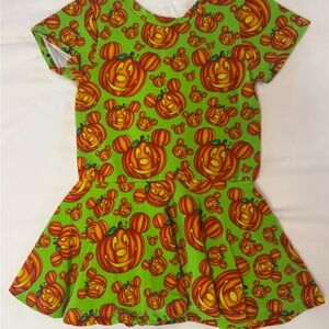 Green Halloween Mickey Pumpkin Dress